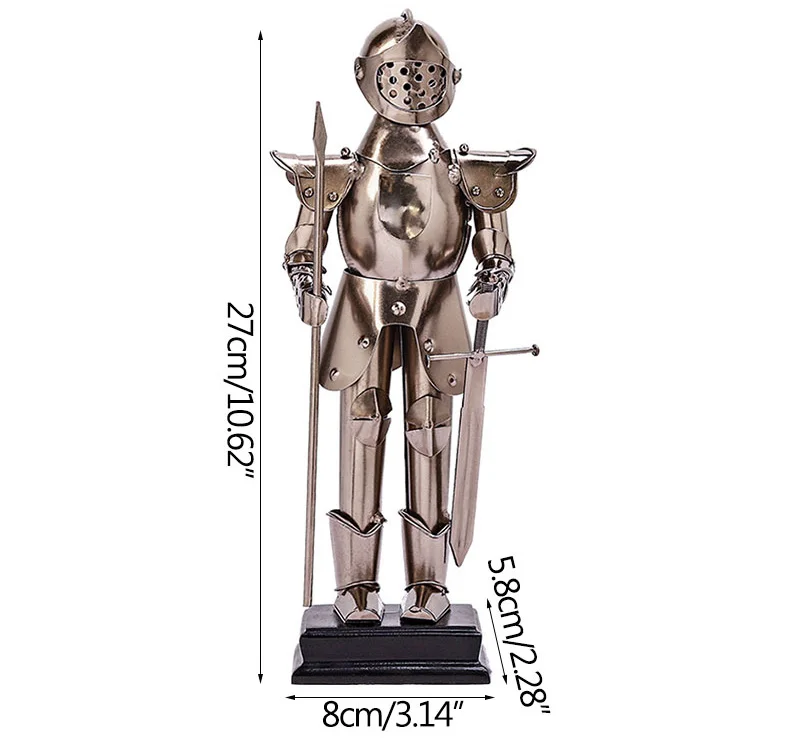 Arcaico metal spartan guerreiro escultura personagem estátua