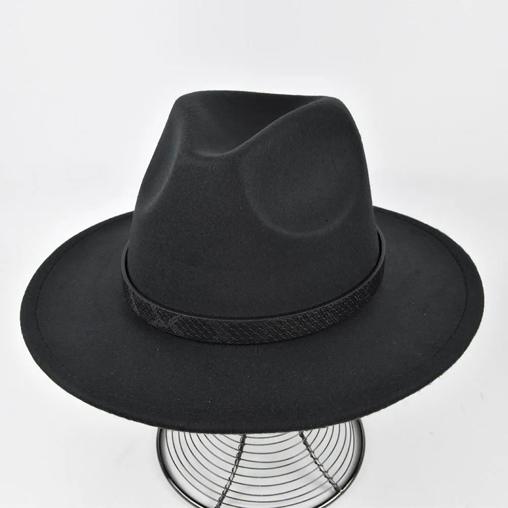 

Women's Ladies Wedding Hat Hats for Women Men Fedoras Male Luxury Cowboy Caps Woolen Topper Jazz Retro Vintage Black Flat Eaves