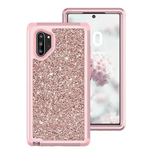 Ослепительный, сверкающий Etui для samsung Galaxy Note 10 Чехол samsung Note10 Plus чехол 3 в 1 шт для Coque samsung Note 10 чехол Note10+ 5G