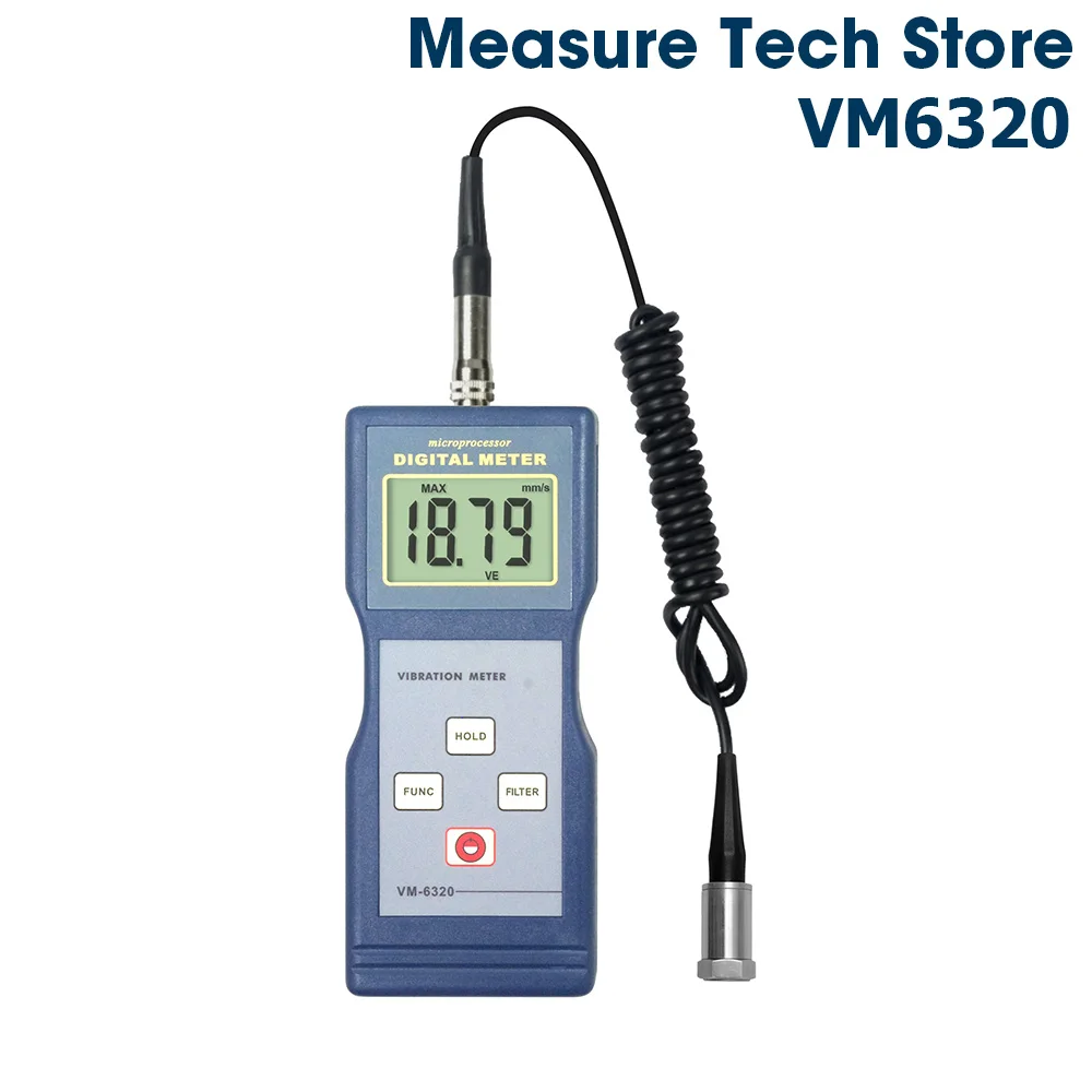 

Landtek VM6320 Digital Vibration Meter 3-Axis Piezoelectric Accelerometer Sensor Vibrometer Vibration Tester