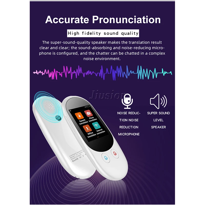 Novo f1a portátil inteligente tradutor de voz eletrônica bolso traductor  alto-falante inteligente multi idiomas in-english para traval - AliExpress