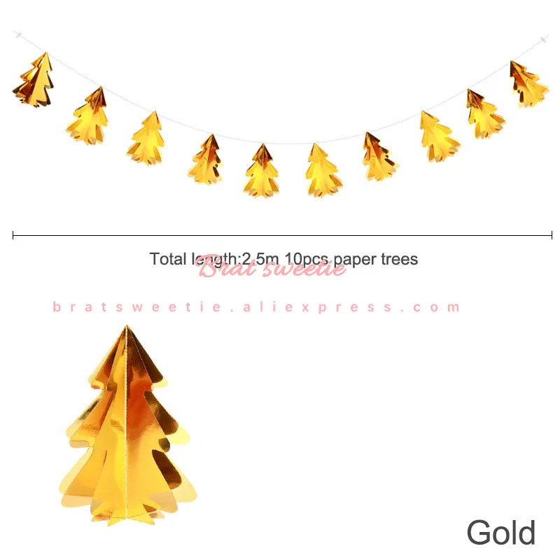 3d goldtree banner Рождественские деревянные украшения, деревянные снежинки, ангел, снеговик, Висячие Подвески для нового года, украшения для рождественской елки - Цвет: 3d goldtree banner