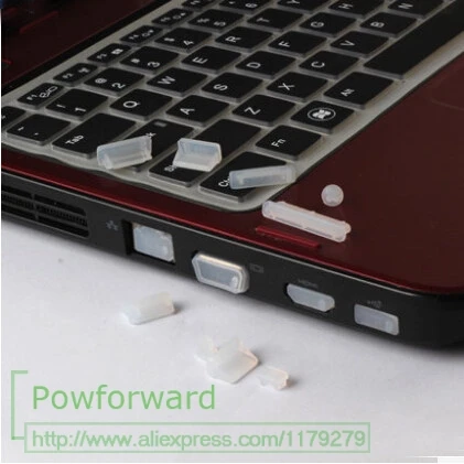 Силиконовые пылезащитный Разъем для ПК lapto PC компьютерные порты от пыли и грязи для DELL ACER Asus lenovo toshiba MSI hp - Цвет: Clear