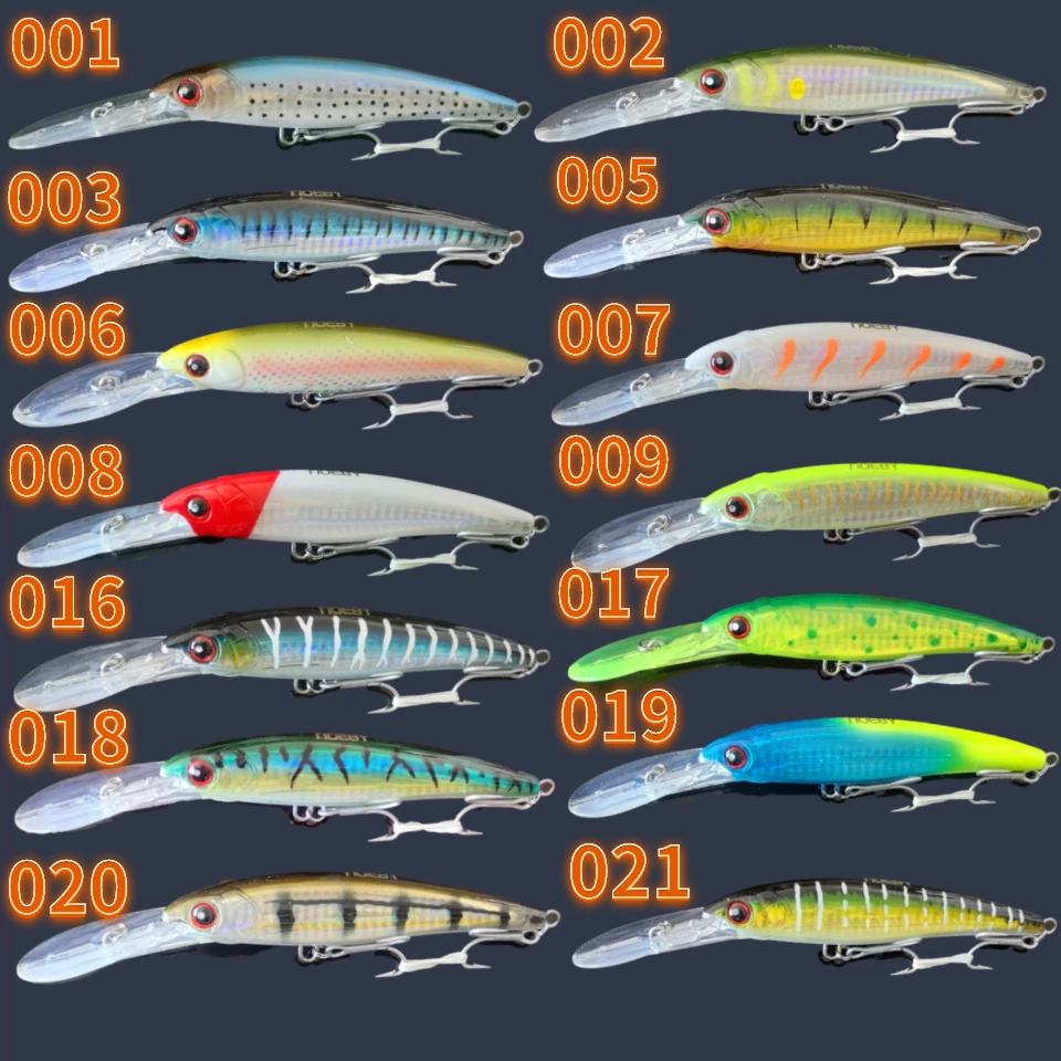 NOEBY 3pcs NBL 9046 14cm 52g 16cm 73g Sinking Minnow Hard Universal Lure  Available Both in Saltwater and freshwater