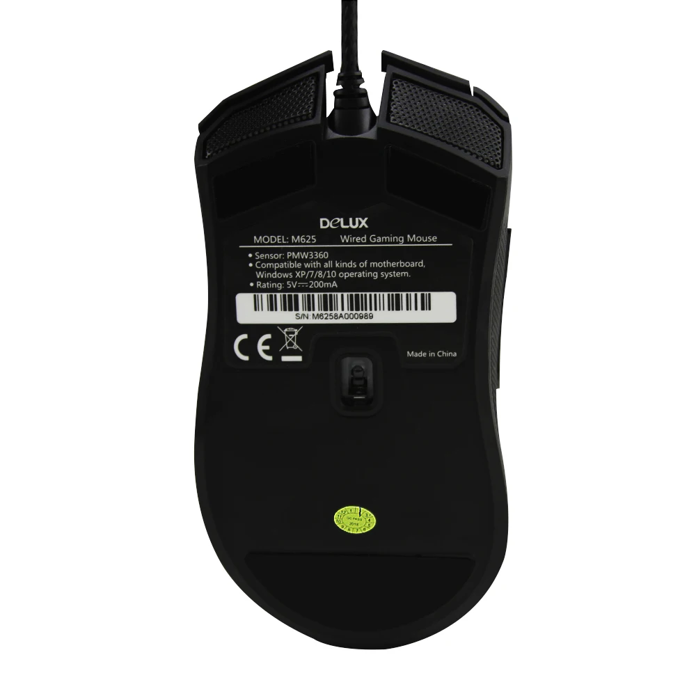Проводная мышь Delux M625 12000 DPI компьютерная игровая Mause эргономичная оптическая USB с