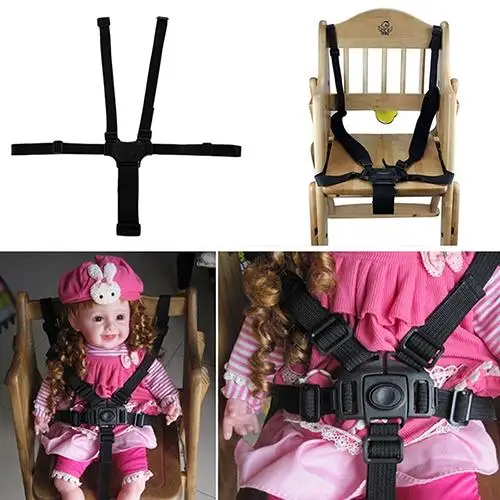 Cinturón de seguridad de 5 puntos para bebés, arnés de correa de asiento infantil para silla de paseo
