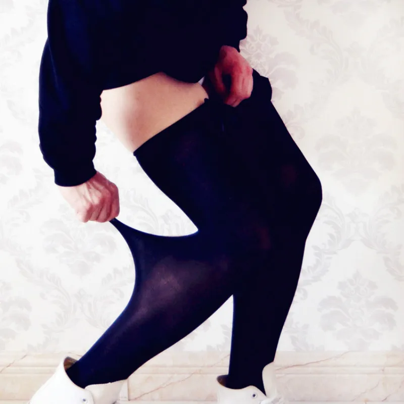 Мужские чулки с черным бантом бархатные товары Длинные Чулочные изделия до бедра