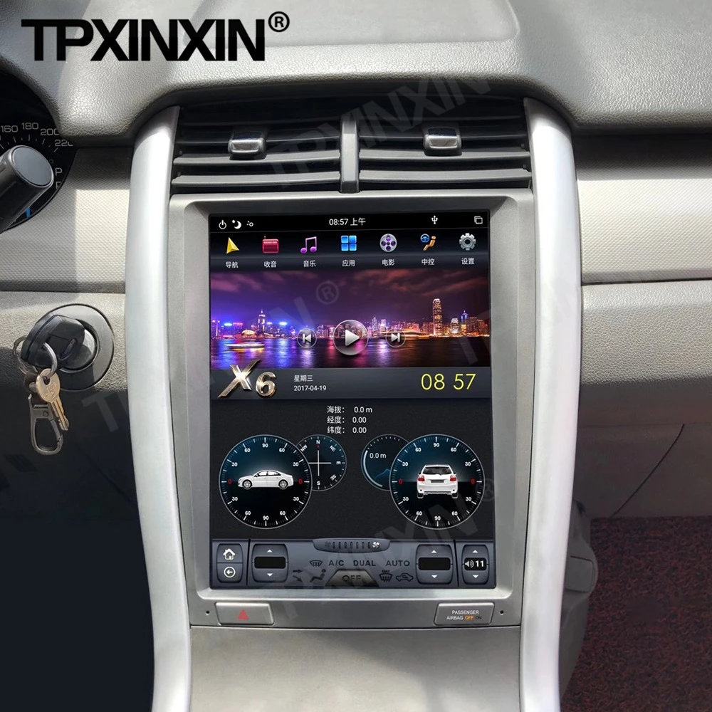 128G Tesla Screen DSP Carplay Android Car Radio 2 Din Stereo Receiver For FORD EDGE 2008 2009 2010 2011 2012 2013 2014 GPS Unit