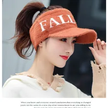 Вышивка буквы вязаный козырек кепка осень зима козырек шляпа солнцезащитный Спорт Выходная шляпа