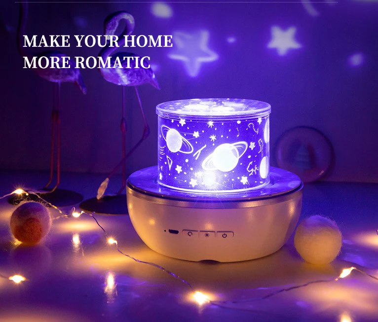 Lâmpada do Projetor Presente para Crianças e Amor Luz da Noite Rotatable Estrela Música Lâmpada Noite Conexão Bluetooth Quarto Customizável 18 lâmpada customizável presente para crianças e amor