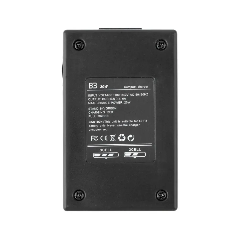 B3 20W 1.6A Pro баланс зарядное устройство для 2S 3S 7,4 V 11,1 V литий-полимерный аккумулятор мини портативный RC самолет зарядное устройство