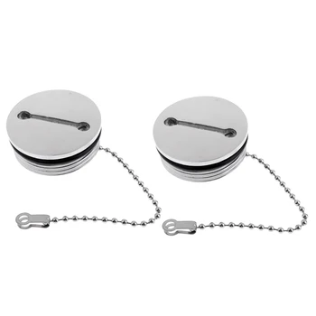 

2pcs Stainless Boat Hose Deck Fill Filler Cap Cover Splash Guard - 1-2/3 inch