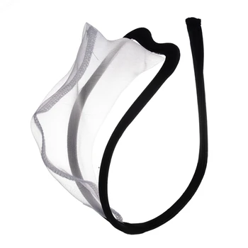 

Large Size Men's Sexy Heart-Shaped Black Frame Sheer Mesh C-String Invisible Thong Underwear