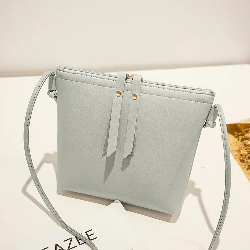 LB02-GREY Новинка, модная женская сумка-мессенджер с клапаном, милая Корейская версия, небольшая квадратная сумка на плечо, трендовая мини сумка - Цвет: LB02-GREY