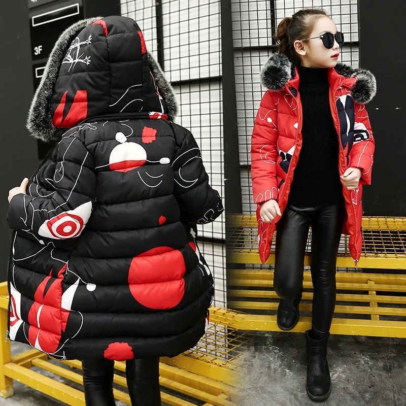 

Childrenswear 2019 New Style Girls' Cotton-coat Mid-length Children Cotton-padded Jacket Fall And Winter Clothes Big Boy Cotton