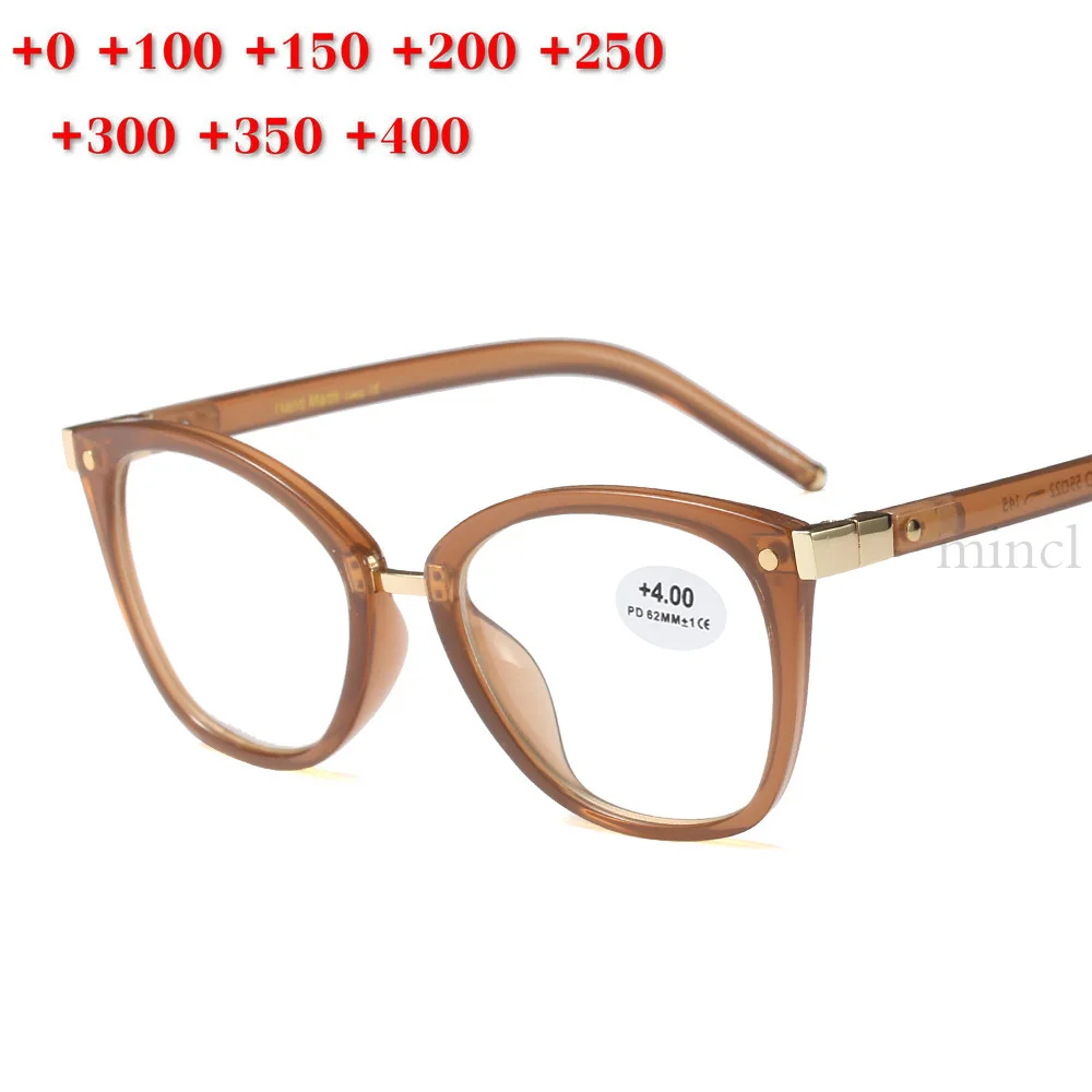 New Fashion Women Round Progressive Multi Focus Min Prescription Reading Glasses Blue Light Blocking UV400 Protection NX