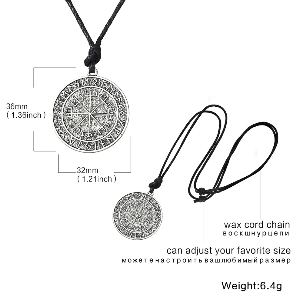 LIKGREAT Compass Vegvisir амулет подвеска ювелирные изделия в подарок для мужчин|Ожерелья с