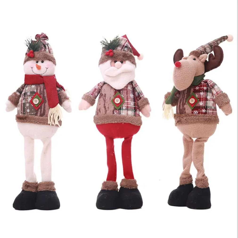 Новые рождественские украшения Санта Клаус снеговик лося стоящая позиция украшение окно торгового центра украшения детские подарки