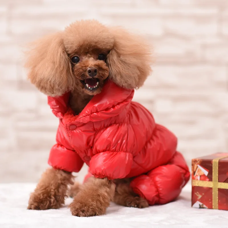 Winter Pet Dog Clothes Super Warm Down Jacket For Small Dogs Waterproof Pets Coat Cotton Hoodies For Chihuahua Puppy Clothing
