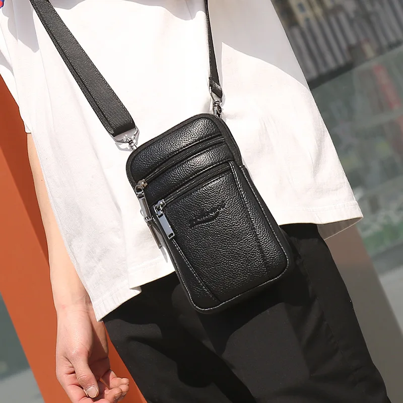 

2019 Bag Men And Women Students Mobile Phone Bag Korean-style Fashion Large Capacity Oblique Bag Solid Color Multi-functional Mo