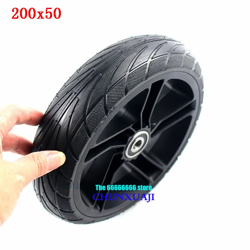 

For Xiaomi Ninebot ES1 ES2 ES4 Electric Scooter rear wheel 200x50 Explosion-Proof solid tyre 8 inch alloy wheel hub wheel tyre