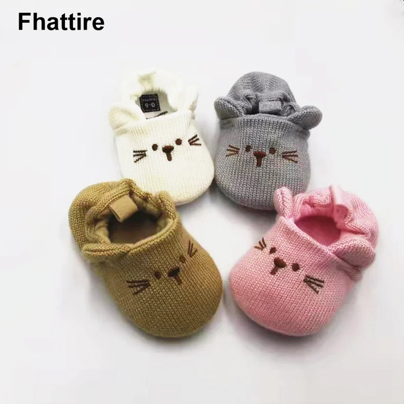 

Cotton Baby Walkers Unisex New Baby Cotton Newborn Anti Slip Infant Baby Girls Boy Shoes With Rubber Soles Autumn Winter Babies