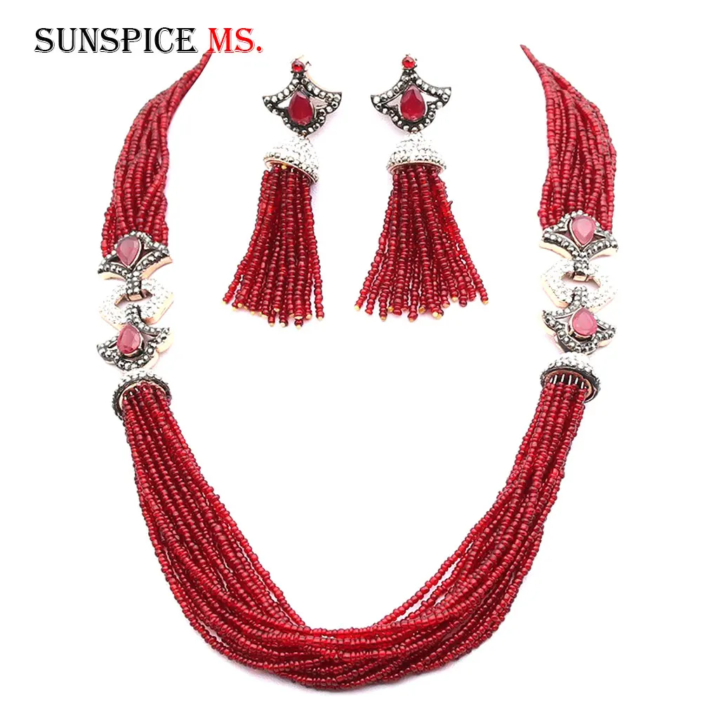 Женское Ожерелье из эпоксидной смолы в турецком стиле|bridal jewelry|india bridal jewelryjewelry sets |