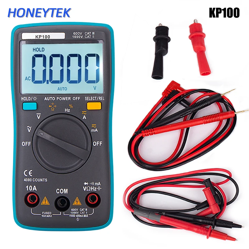 HONEYTEK цифровой мультиметр тестер Профессиональная установка для измерения параметров конденсаторов автоматический Диапазонный Вольтметр Амперметр Сопротивление фарадметр метр