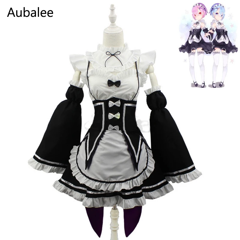 Для женщин костюм горничной аниме Re:Zero Kara Hajimeru Isekai Seikatsu Re жизнь в другом мире