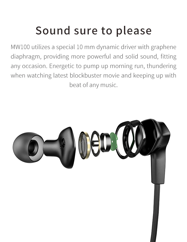 SHANLING MW100 HIFI аудио инструмент из графена Bluetooth беспроводные наушники жидкий силикон Шейная поддержка Apt-X Быстрая зарядка