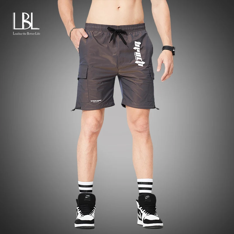 Pantalones cortos Harajuku para correr para hombre, Shorts holgados de cintura elástica para monopatín, Hip-hop, entrenamiento, a la moda, novedad de 2021