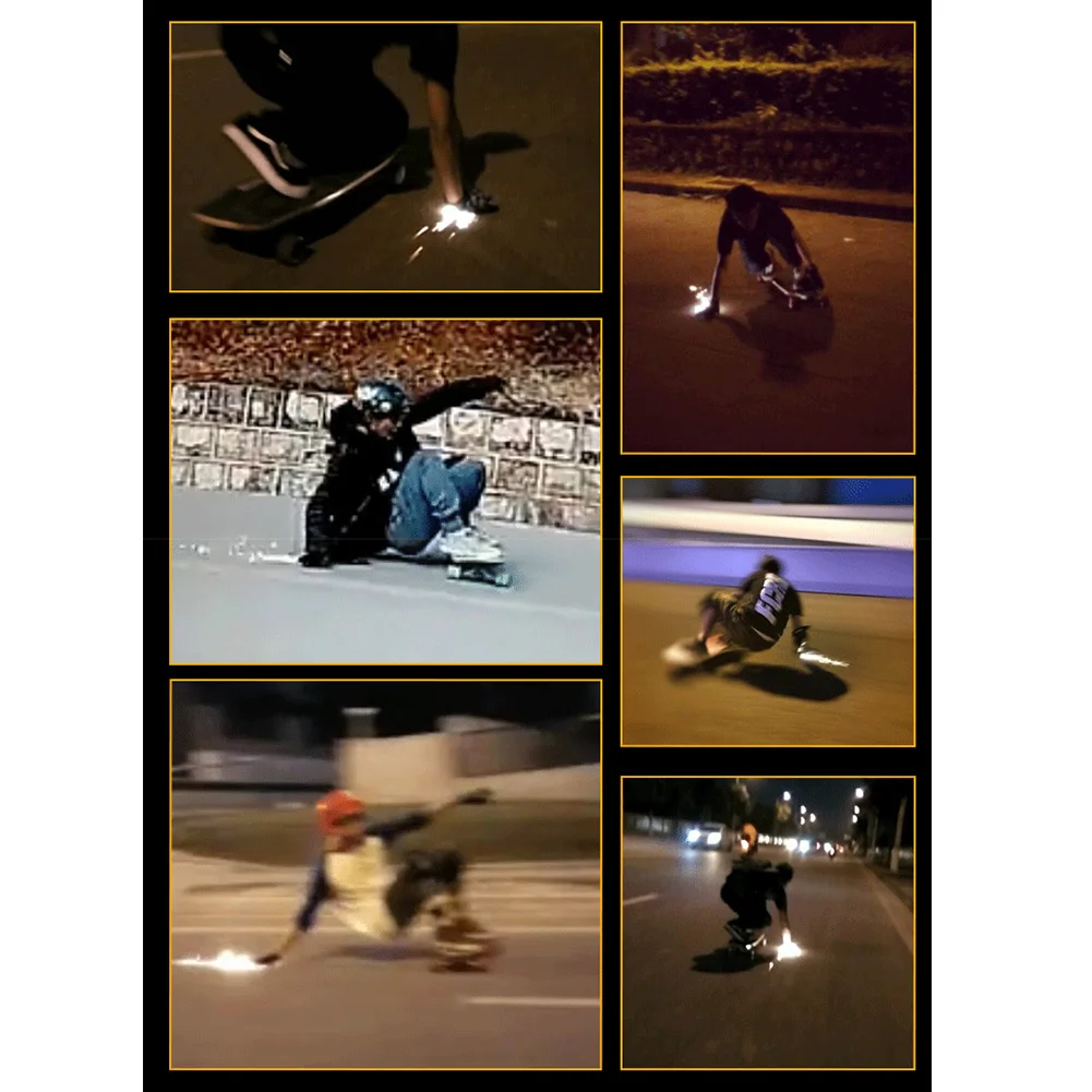 1 пара замена встроенный портативный Longboarding Sparks ролик для перчаток круглый скейтборд скользящий блок мерцания контроль скорости