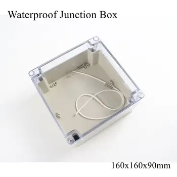 

160x160x90mm Waterproof Plastic Junction Box Transparent Clear Electrical Project Case ABS IP65 Outdoor Enclosure 160*160*90mm