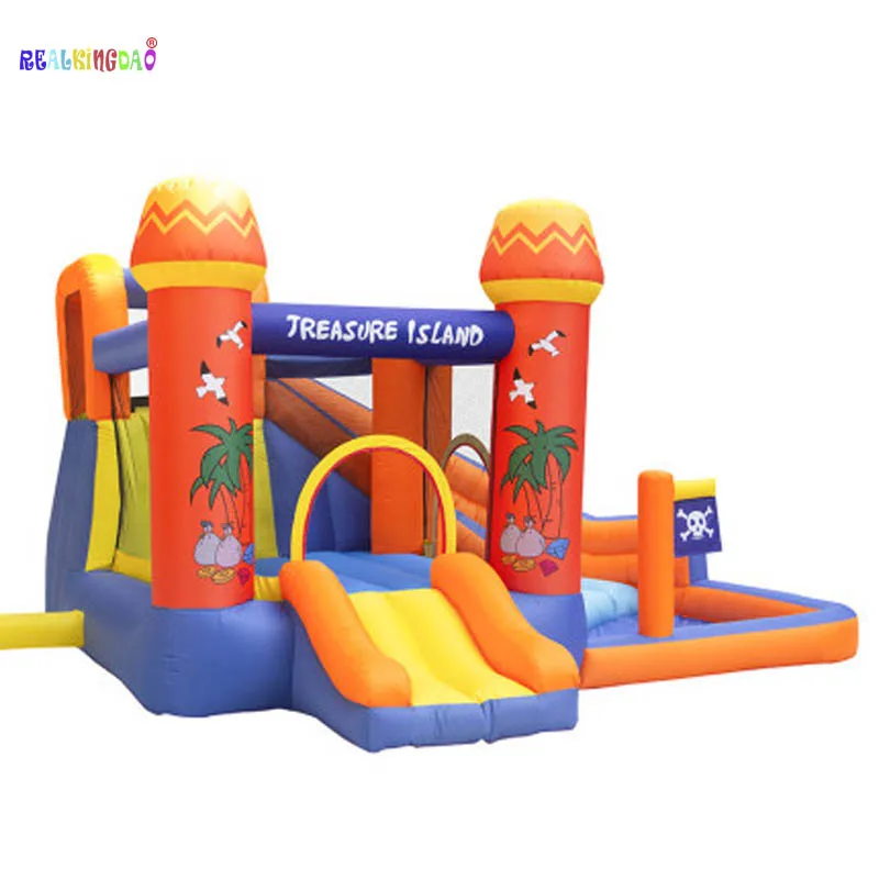 Treasure Islands Children's inflatable bouner castle trampoline home small slide parent-child playground equipment | Игрушки и хобби