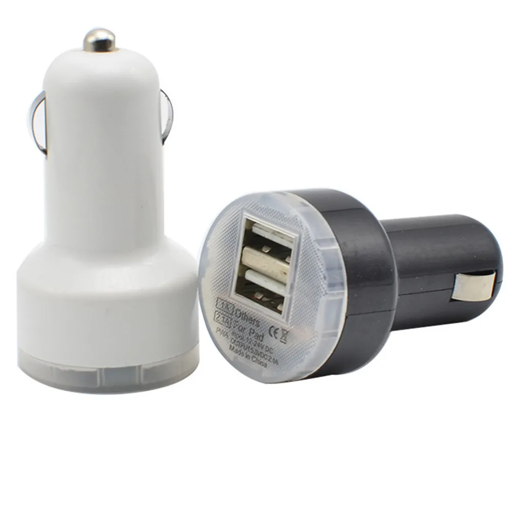 

Universal Dual USB Car Charger 2.1A Micro Auto Power Adapter For iPhone Android Mobile Phone Mini Car Lighter Slot USB Charger