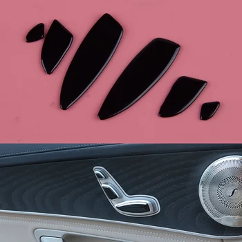 

DWCX 6pcs Car Door Seat Adjust Button Sequin Cover Trim Black fit for Mercedes Benz GLC Class X253 2015 2016 2017 2018 2019 2020