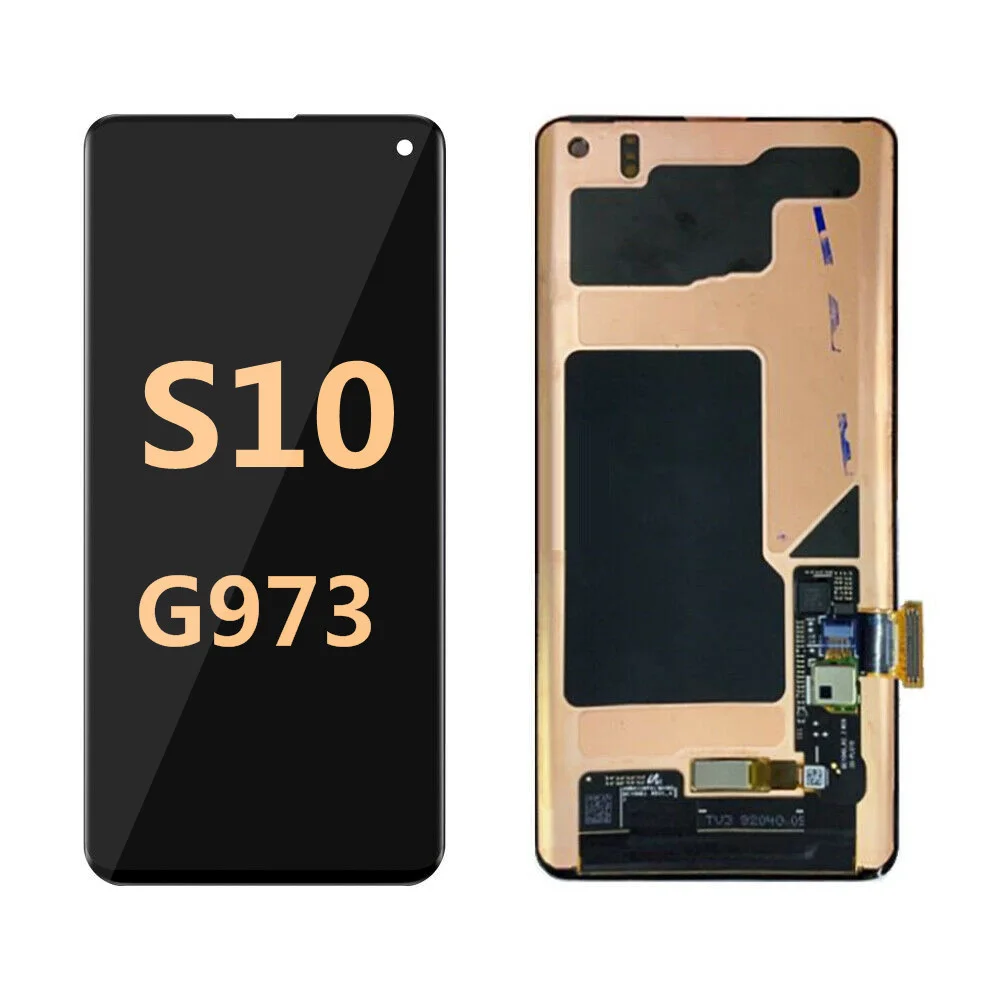 Черный 6,1 ''lcd для SAMSUNG S10 lcd G9730 дисплей G973 сенсорный экран дигитайзер для SAMSUNG Galaxy S10 wtih рамка
