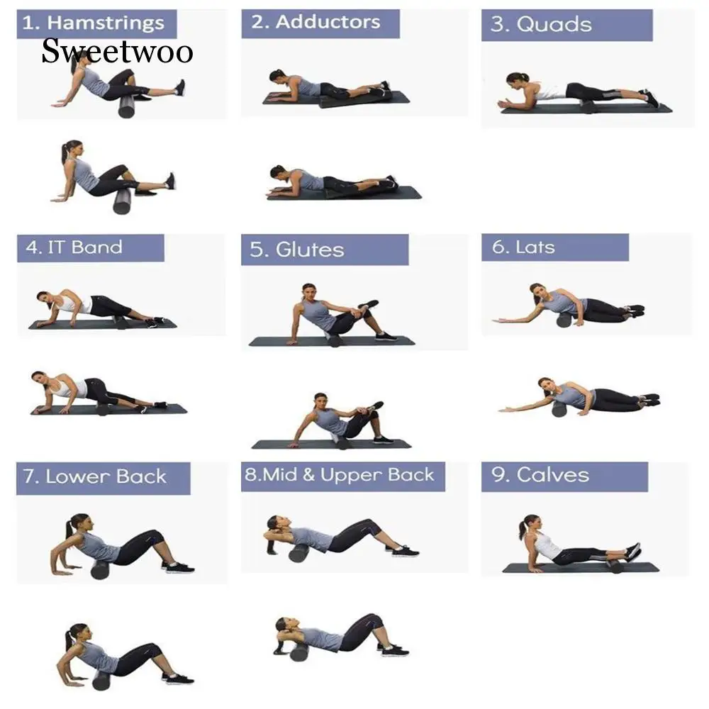 Блоки ролики из пеноматериала для йоги фитнеса Пилатеса тренажерного зала