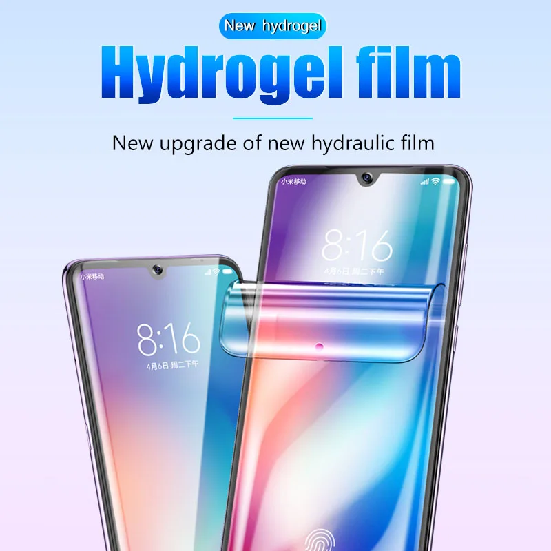 100D Screen Protector Hydrogel Film For Xiaomi mi 9 se 8 Lite Protective Film For Xiaomi 9T Pro A1 A2 A3 CC9E CC9 Not Glass