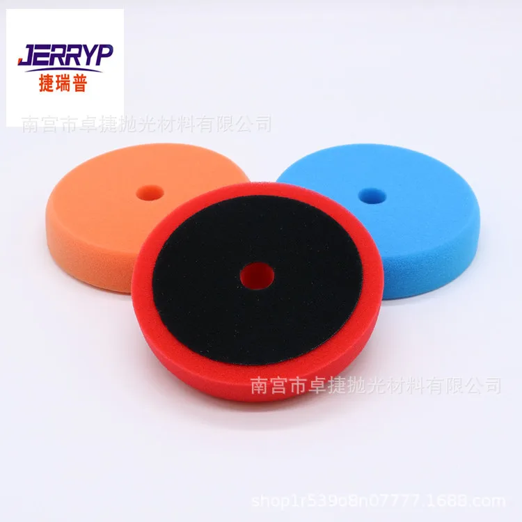 

Cross Border Hot Selling Car Polishing Wax Sponge Wheel 6-Inch Mirror Reduction Sponge Roundel Outer Diameter 150 Velcro 125