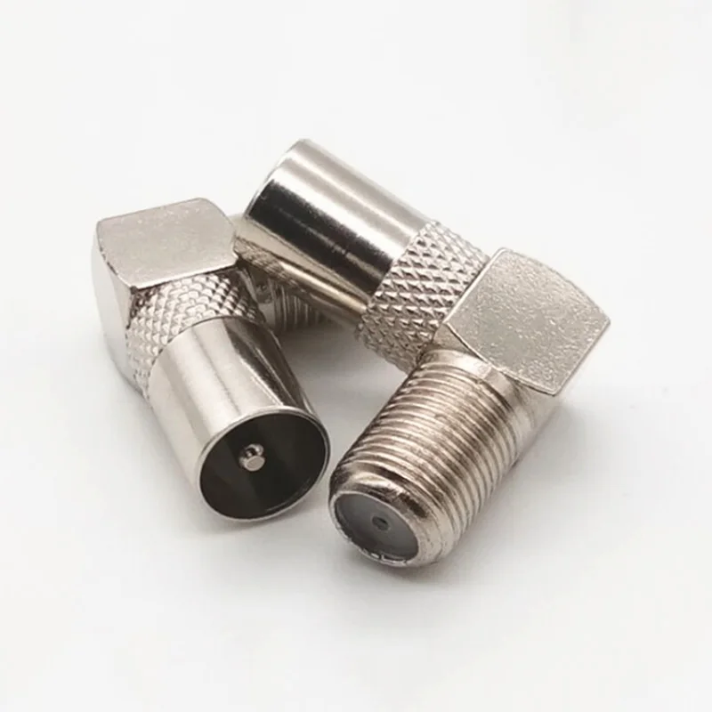5Pcs90DegreeRightAngledTVAerialCableConnectorRFCoaxialF