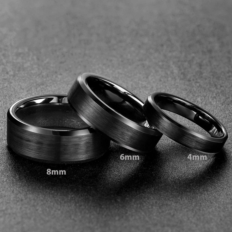 Best Seller TIGRADE 4/6/8mm Black Ceramic Ring Men Brushed Comfort Fit Couple Wedding Band Engagement YlNYnAV3