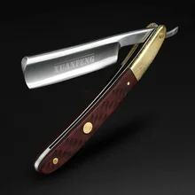 

XUAN FENG blood wood and brass handle, folding razor, high hardness and sharp straight razor
