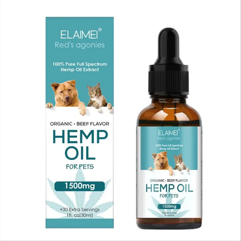 New 30ml Hemp Essential Oil for Dogs Natural Herbs of Pet Care Oil