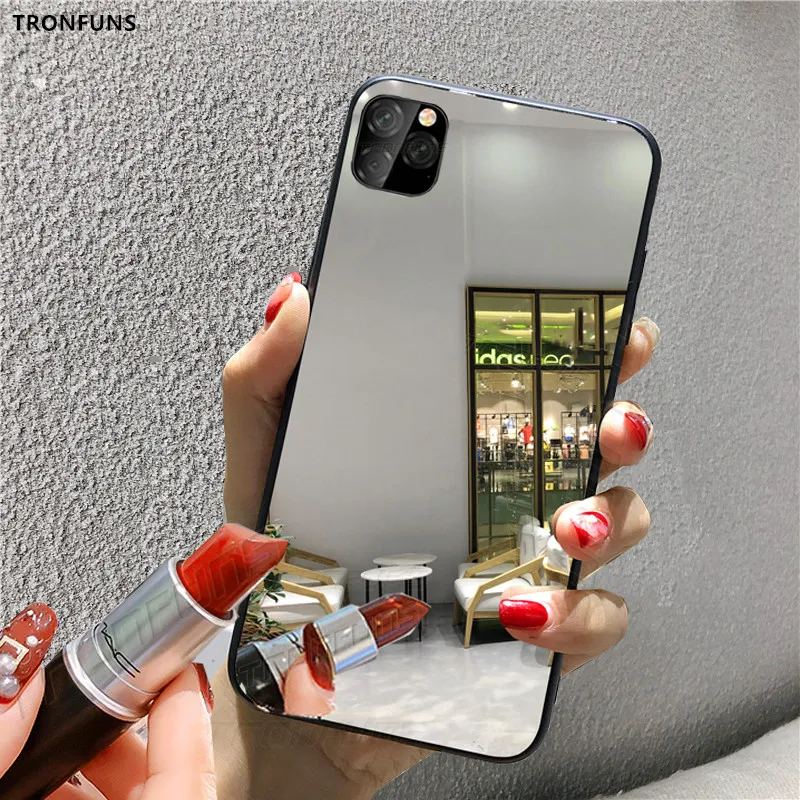 Ударопрочный полностью зеркальный силиконовый чехол для iPhone 11 Pro XS MAX XR 7 8 Plus X