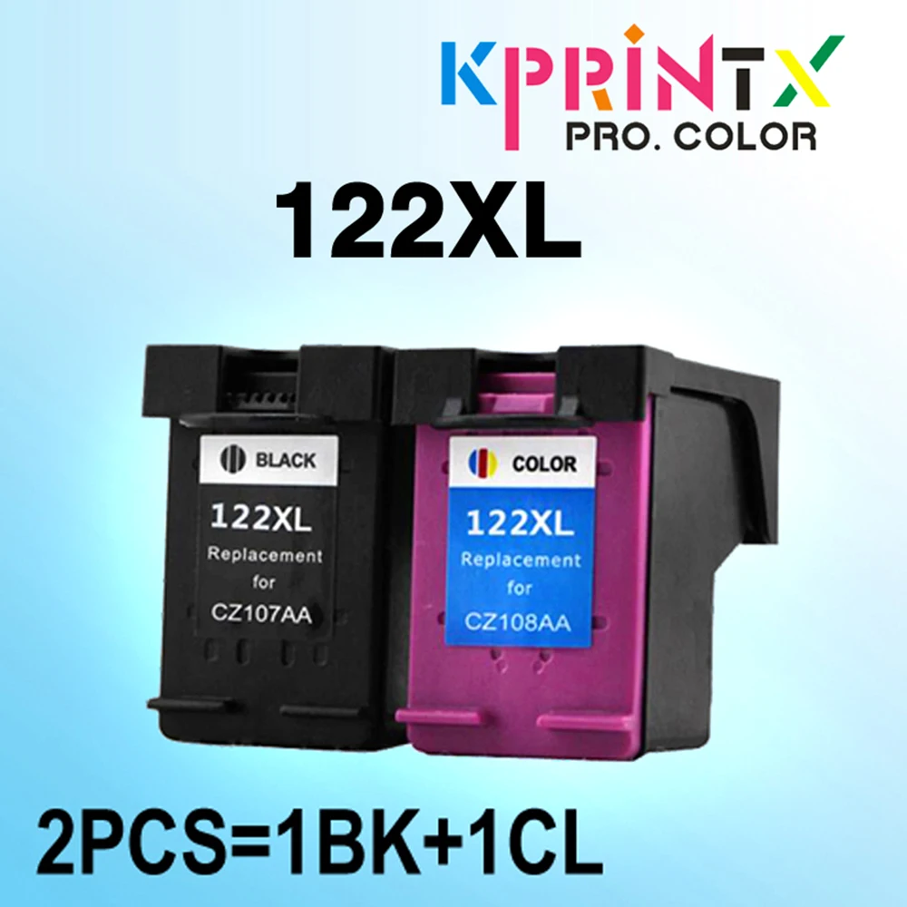 Картридж для принтера hp122 Deskjet 1000 1050A 2000 2050 2050A 3000 3050 3050A 1510 2 шт.|Чернильные