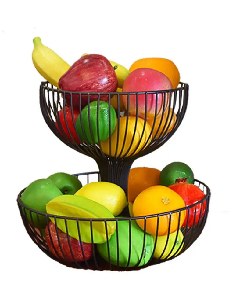 Cesta para Aperitivos Cuenco de Almacenamiento para Frutas y Verduras gfdytedtydi de Metal y Hierro Organizador para Guardar Productos en el hogar 