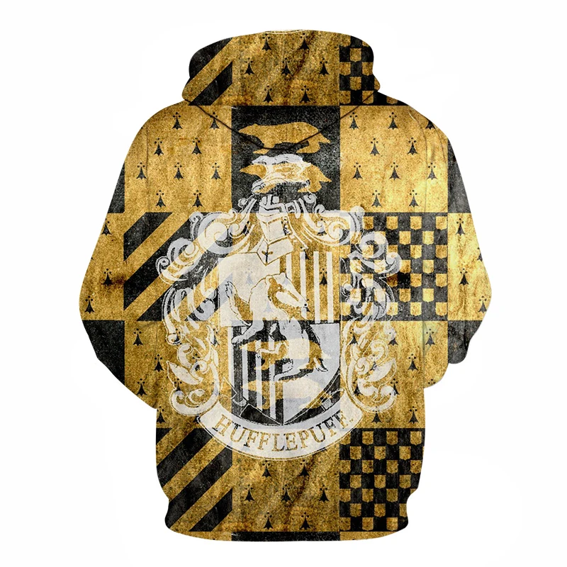 Хип Хоп человек уличная 3D Hufflepuff печать человек толстовка волшебный школьный Дизайн мужские толстовки весенний спортивный костюм с длинными рукавами