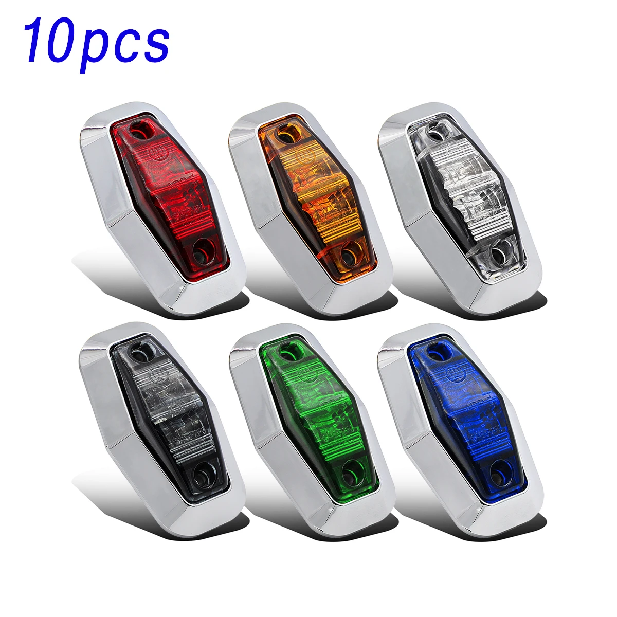 10* Боковые габаритные индикаторы для грузовиков 12V 2 светодиодный фонарь 6000K водонепроницаемый прочный и практичный