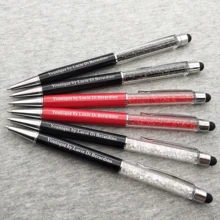 Свадебный подарок для гостей, Свадебные Ручки, алмазные стилусы, на заказ, отпечатанные с моей датой свадьбы и именами свадьбы